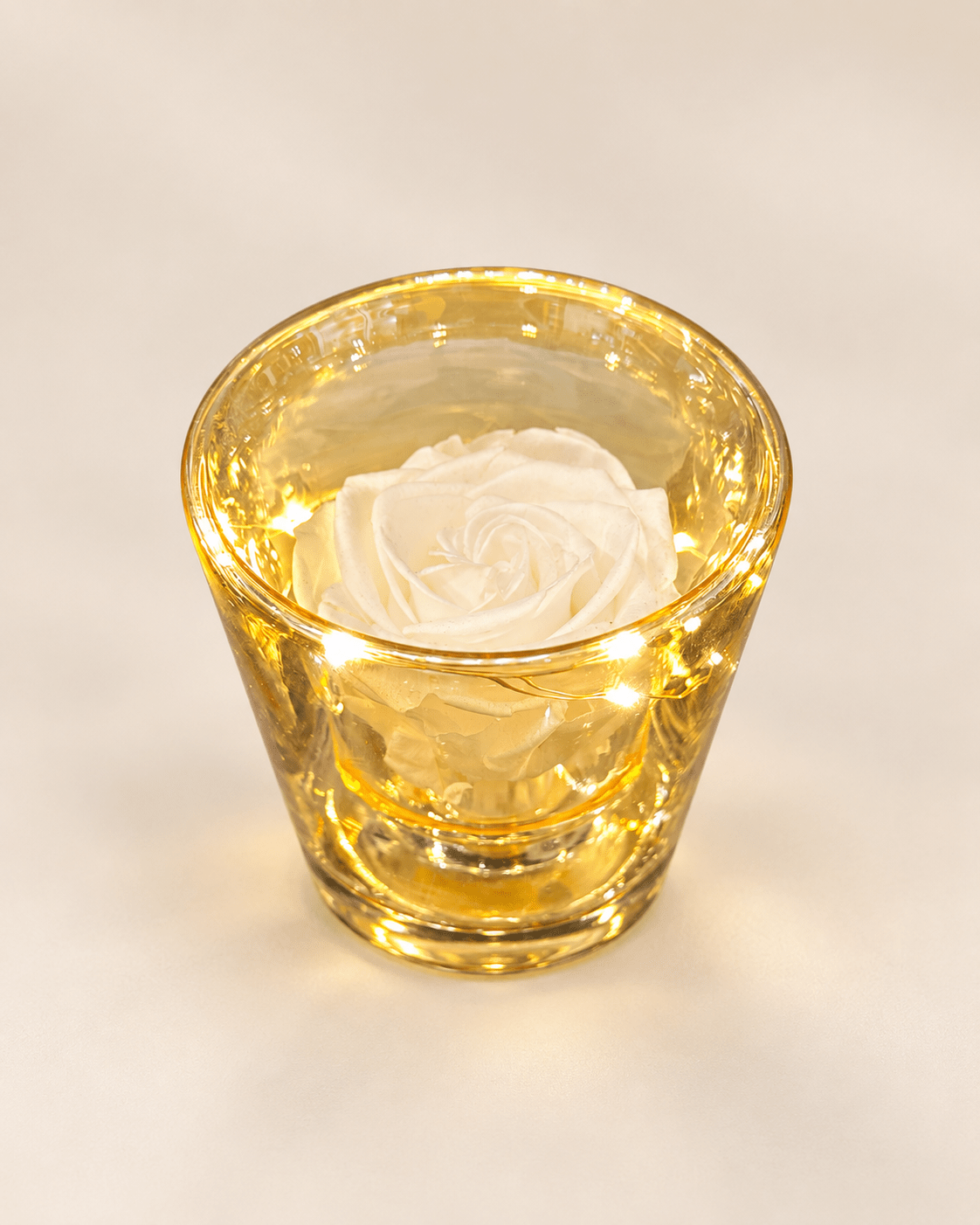 Λευκό Forever Rose με Φωτισμό
